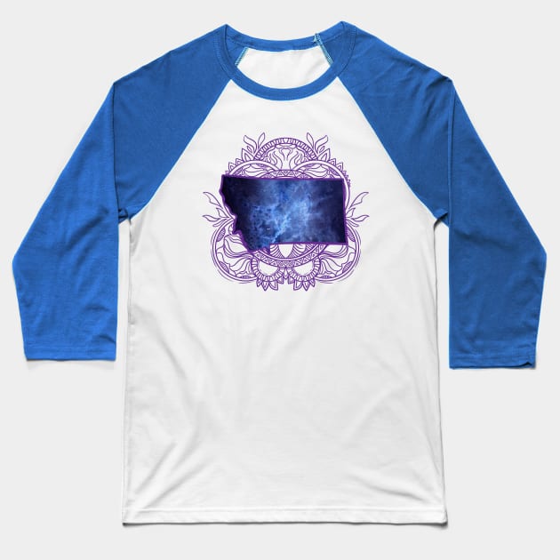 Montana Mandala Baseball T-Shirt by Manfish Inc.